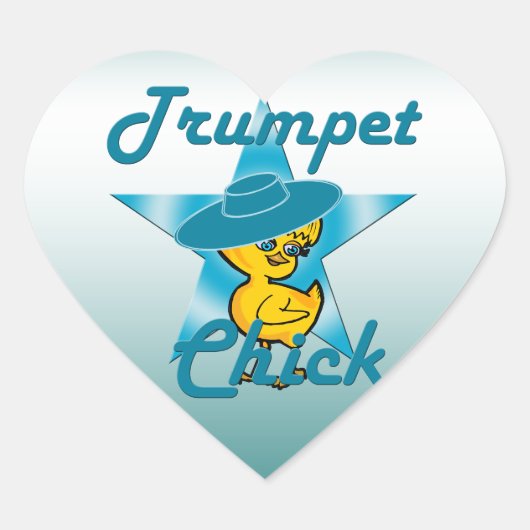 Sticker Cœur Poussette de trompette #7 (Devant)