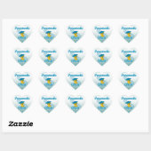Sticker Cœur Poussette paramétrique n° 3 (Feuille)