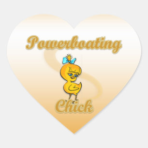 Sticker Cœur Poussin de Powerboating