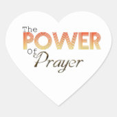 Sticker Cœur Pouvoir de prière (Devant)
