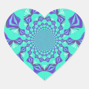 Sticker Cœur Précieux bleu