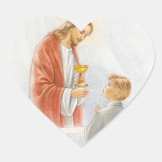Sticker Cœur Premier garçon de confirmation de communion