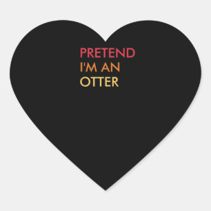 Sticker Cœur Pretend I'm Costume