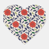 Sticker Cœur Pretty red floral pattern (Devant)