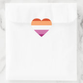 Sticker Cœur Pride lesbienne (Sac)