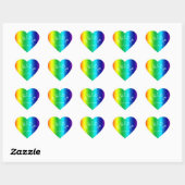 Sticker Cœur PRIDE Rainbow Multicolor Personnalisé (Feuille)