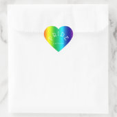 Sticker Cœur PRIDE Rainbow Multicolor Personnalisé (Sac)