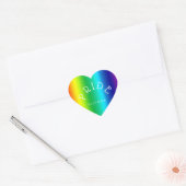 Sticker Cœur PRIDE Rainbow Multicolor Personnalisé (Enveloppe)