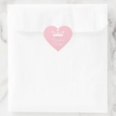 Sticker Cœur Princess Party Girly rose et blanc (Sac)