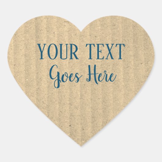 Sticker Cœur Produit artisanal Papier artisanal simple rustique (Devant)
