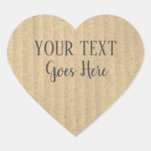 Sticker Cœur Produit artisanal Papier artisanal simple rustique (Devant)