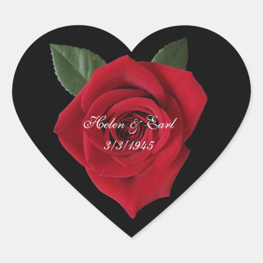 Sticker Cœur Produit d'adresse d'étiquette d'autocollant de cœu (Devant)