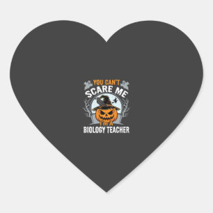 Sticker Cœur Professeur de biologie Halloween Vous ne pouvez pa