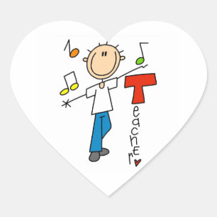 Sticker Cœur Professeur de Musique