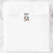 Sticker Cœur Professeur en géographie (Sac)