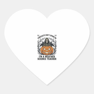 Sticker Cœur Professeur Météo Halloween Épouvantable Faucheur C