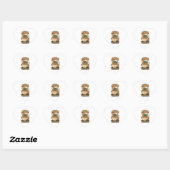 Sticker Cœur Propulsé par le café et l'IA Graphisme rétro de ca (Feuille)