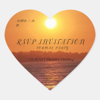 Sticker Cœur Proz ALAVANT #PACIFIC OCEAN_Sunset_Invitations