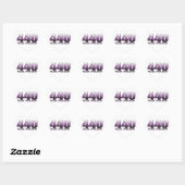 Sticker Cœur prune folle mauve (Feuille)