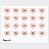 Sticker Cœur Puissance Unicorne (Feuille)