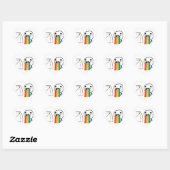 Sticker Cœur Puking Rainbows (Feuille)
