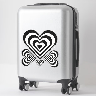 Sticker Coeur pulsateur noir et blanc Thunder_Cove