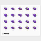 Sticker Cœur purple | blue | anniversary | flower | Pansy | cut (Feuille)