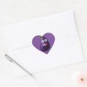 Sticker Cœur Purple Funny Cartoon Eggplant (Enveloppe)