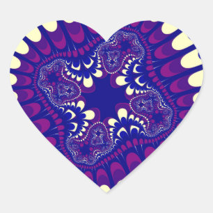 Sticker Cœur Purple Morning Glory Flower