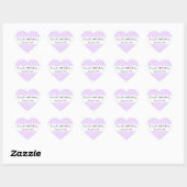 Sticker Cœur Purple Zigzag, Purple Chevron, Anniversaire (Feuille)
