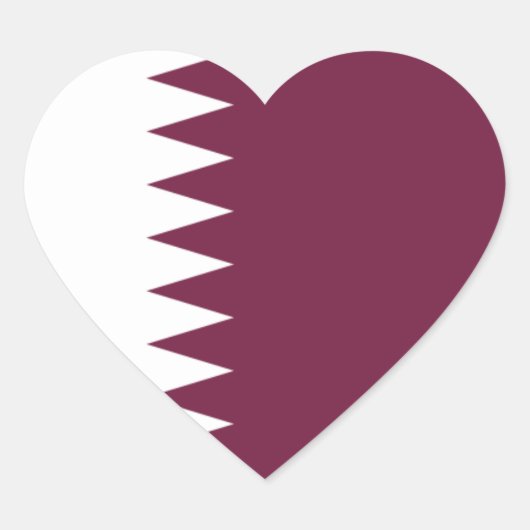 Sticker Cœur qatar (Devant)