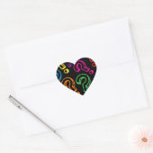 Sticker Cœur Questions (Enveloppe)