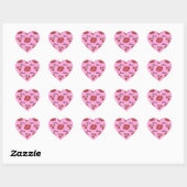 Sticker Cœur RAB Rockabilly Cherry Kisses on Pink (Feuille)