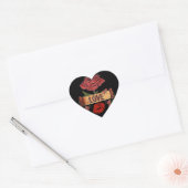 Sticker Cœur RAB Rockabilly Valentine Roses, Love & Lipstick (Enveloppe)