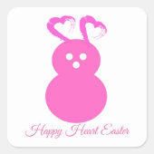 Sticker Coeur Rabbit de Pâques (Devant)