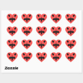 Sticker Cœur Raccoon (Feuille)