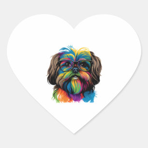 Sticker Cœur Raccourci coloré Kawaii Nerd 1