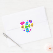 Sticker Cœur Rainbow flower pride amour ajouter nom texte lqbtq (Enveloppe)