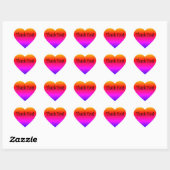Sticker Cœur Rainbow Ombre Merci (Feuille)