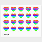 Sticker Cœur Rainbow PLUR (Feuille)