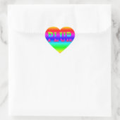 Sticker Cœur Rainbow PLUR (Sac)