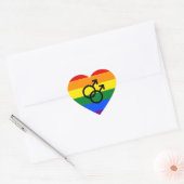 Sticker Coeur Rainbow Pride (Enveloppe)