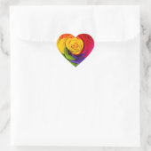Sticker Cœur Rainbow Rose mariage Favor Gay pride Customisé (Sac)