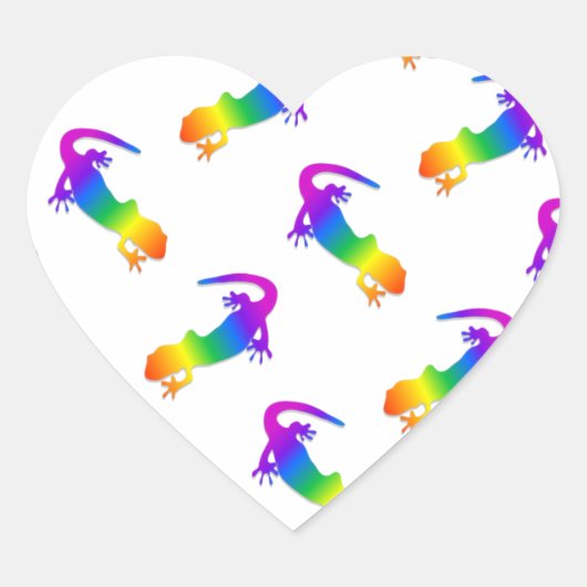 Sticker Cœur Rainbow Salamander (Devant)