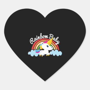 Sticker Cœur Rainbow Unicorn Rainbow Baby Unicorns