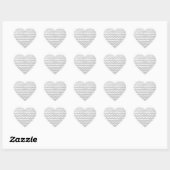 Sticker Cœur Rainy Sky Grey Chevron Motif (Feuille)