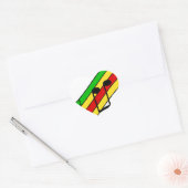 Sticker Cœur Rasta Music (Enveloppe)