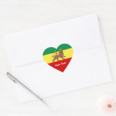 Sticker Cœur Rasta Reggae Lion de Juda (Enveloppe)
