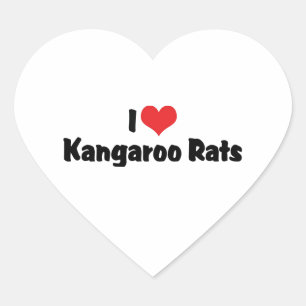 Sticker Cœur Rats-Kangourous à coeur que j'aime