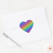 Sticker Cœur rayure nostalgique d'arcade :  (Enveloppe)